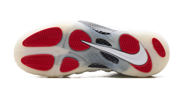 Nike Air Foamposite Pro Unisex Sneakers - Pearl White Black Red