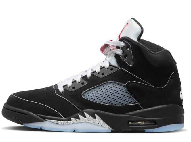Air Jordan 5 Retro OG Sneakers - Black Metallic Reimagined