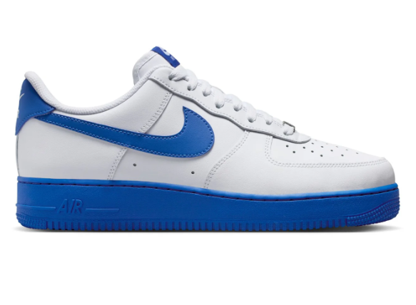 Nike Air Force 1 Low '07 Sneakers - White and Game Royal