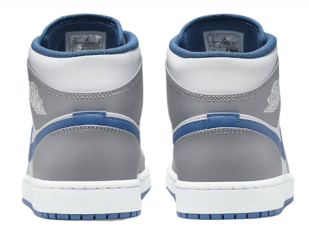 Air Jordan 1 Mid Sneakers - Cement Grey True Blue
