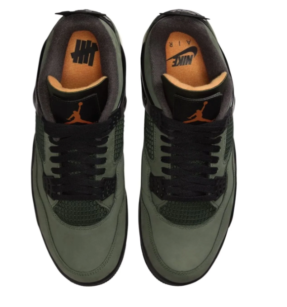 Air Jordan 4 x Undefeated Sneakers - Deep Green 2025