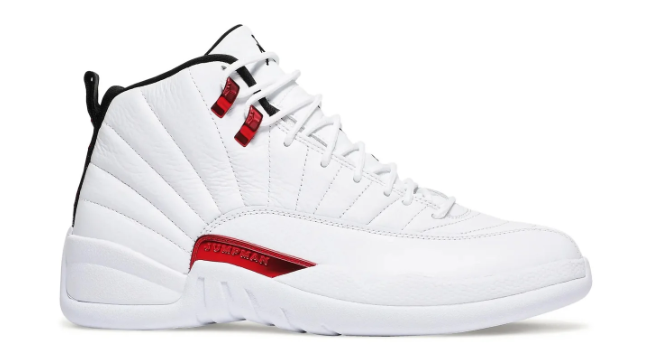Air Jordan 12 Retro 'Twist' - White & Red Sneakers
