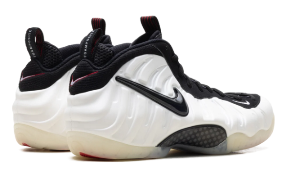 Nike Air Foamposite Pro Unisex Sneakers - Pearl White Black Red