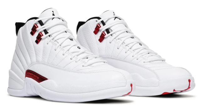 Air Jordan 12 Retro 'Twist' - White & Red Sneakers