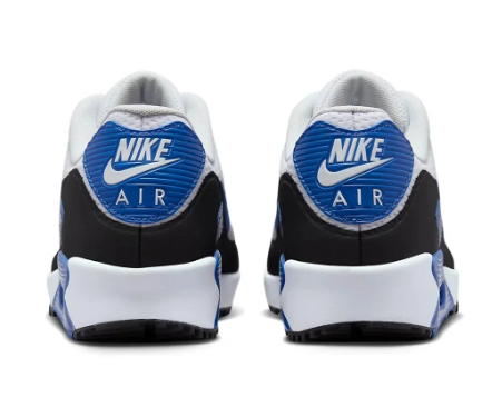 Nike Air Max 90 Men's Golf Shoes - White, Black & Blue