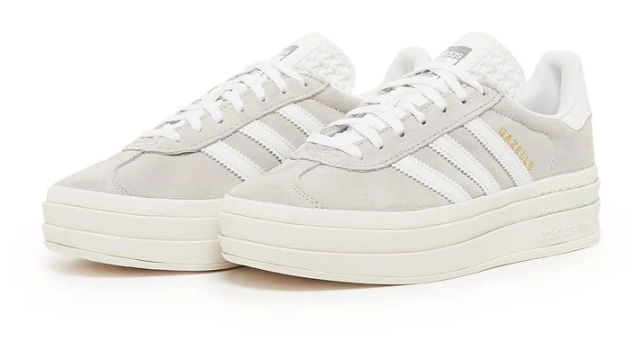 adidas Gazelle Bold Women's Platform Sneakers - Grey White