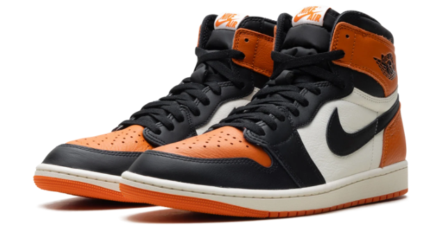 Air Jordan 1 High OG Orange Black White Sneakers