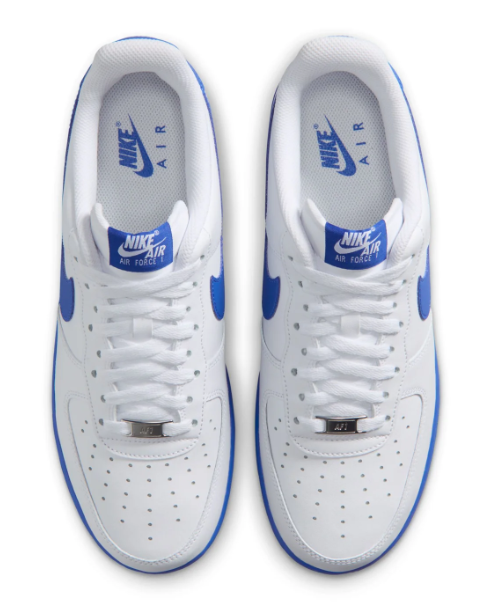 Nike Air Force 1 Low '07 Sneakers - White and Game Royal